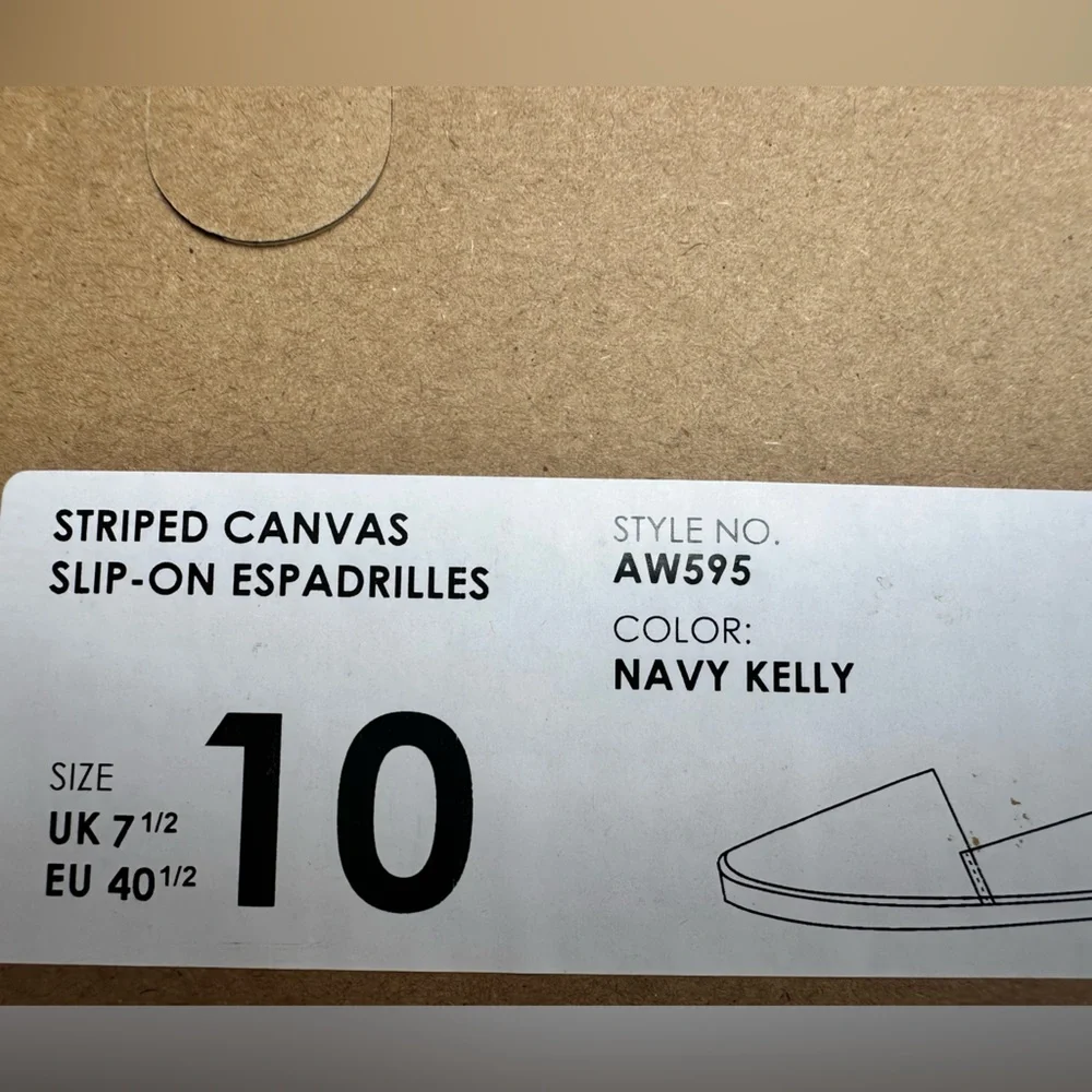 New J. Crew canvas striped espadrille flats - Picture 4 of 5